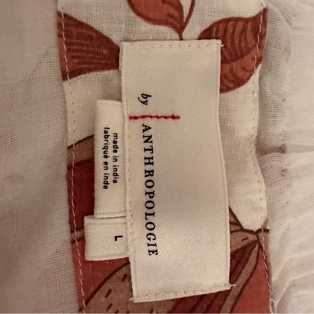 Anthropologie Floral Maxi Dress in Cream and Brown - Picture 5 of 5